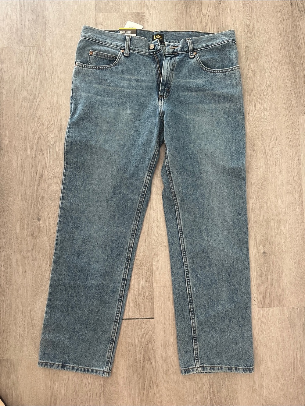 Lee Men’s Straight Leg Jeans in Medium Blue Wash